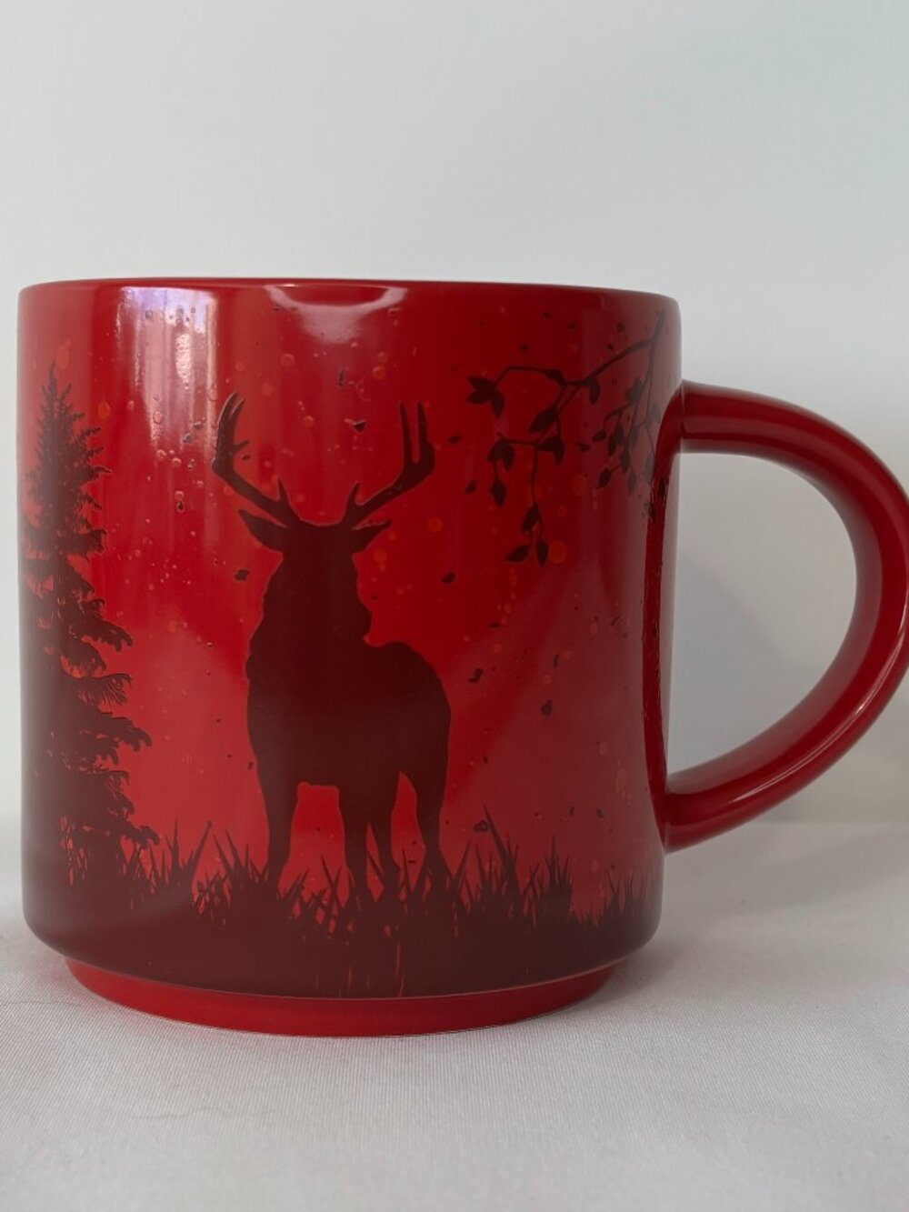 Tim Hortons Ltd Edition 2017 Canadian Wildlife Series Deer In Forest Red Mug